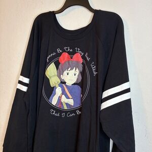Her Universe Kikis Delivery Service Plus Size 6 Sweatshirt Black Ghibli Witch